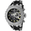 Invicta Men's 'Reserve' Black Rubber & Grey IP Chronograph Watch