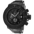 Invicta Men's 'Reserve' Black Calfskin Leather Automatic Chrono Watch