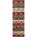 Hand-tufted Burgundy Portuy New Zealand Wool Rug (2'6 x 8')
