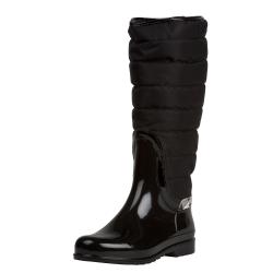 Burberry Women's Black Quilted Insulated Rain Boots