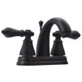 Oil Rubbed Bronze Double Handle Bathroom Faucet