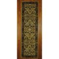 Indo Hand-tufted Tibetan Ivory/ Rust Wool Rug (2'4 x 7'9)