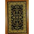 Indo Hand-tufted Mahal Black/ Gold Wool Rug (3' x 5')