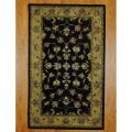 Indo Hand-tufted Mahal Black/ Gold Wool Rug (3' x 5')