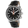 Chopard Men's 'Miglia Monaco' Black Dial Black Leather Strap Watch