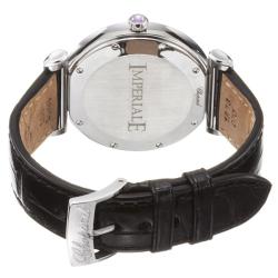 Chopard Women's 'Imperiale' Silver Dial Black Leather Strap Watch