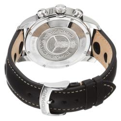 Chopard Men's 'Miglia Monaco' Black Dial Black Leather Strap Watch