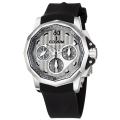 Corum Men's 'Admiral Cup' Grey Chronograph Dial Black Strap Watch