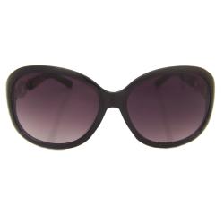 Imagine XOXO Women's Black/Silvertone Plastic Sunglasses