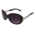 Imagine XOXO Women's Black/Silvertone Plastic Sunglasses