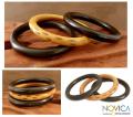 Set of 3 Seesham Wood 'Exotic Delhi' Bangle Bracelets (India)