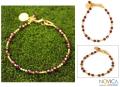 Gold Overlay 'Divine Deva' Garnet Bracelet (Thailand)