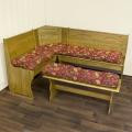 Cotton Antique Red Floral 4-piece Nook Cushion Set
