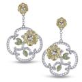 14k Two-Tone Gold 4/5ct TDW Yellow and White Diamond Earrings (G-H, SI1-2)