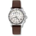 Swiss Army Men's Chrono Classic Silver Dial Brown Leather Strap Watch