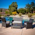 Oahu Grey Wicker Outdoor Sofa Set