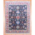 Indo Hand-knotted Heriz Black/ Red Wool Rug (7'10 x 9'10)