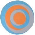 Hand-hooked Blue Acoma Rug (4' Round)