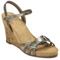 A2 by Aerosoles Women's 'Sageplush' Silver Cork Wedge Sandals