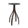 Champagne Bar Table Wenge Wood with Glass