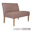 angelo:HOME Bradstreet Art Deco Tile Dusty Plum Upholstered Armless Settee