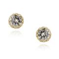 Icz Stonez Gold over Silver Cubic Zirconia Stud Earrings (2 4/5ct TGW)