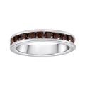 Sterling Silver 1ct TDW Red Diamond Anniversary Band