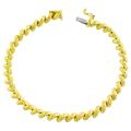 14k Yellow Gold 5-mm Diamond-cut San Marco Bracelet