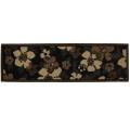 Floral Black Rug (2'1 x 7'6)
