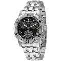Tissot Men's 'PRS 200' Black Dial Chronograph Stainless Steel Watch