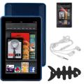Deluxe Amazon Kindle Fire TPU Case/ Screen Protector/ 3.5mm Mic/Earphone/ Fishbone