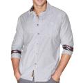 191 Unlimited Men's Grey Striped Woven Shirt