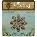 Passion Flower Petal Filigree Vintaj Metal Accent (42mm)