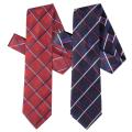 Boston Traveler Men's Multi-color Window Pane Print Tie and Hanky Set