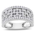 14k White Gold 1 1/3ct TDW Diamond Fashion Ring (H-I, SI1-SI2)