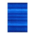 Indo Hand-knotted Tibetan Blue Wool Rug (4' x 6')