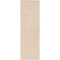 Hand-crafted White Chiono Wool Rug (2'6 x 8')