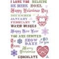 JustRite Stampers 'Winter Words' 27-piece Clear Stamp Set (1 Sheet)