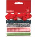 Pebbles 'Welcome Christmas' 1-yard Ribbons (Pack of 5)