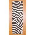 Indo Hand-tufted Zebra-print Brown/ Ivory Wool Rug (2'6 x 8')