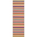 Hand-woven Orange Aero Wool Rug (2'6 x 8')