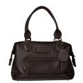 Longchamp Chocolate Leather Satchel Handbag