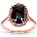14k Gold 6ct TDW Certified Black and White Diamond Ring (J-K, I2)