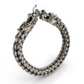 Double Dragon Silver Braided Bracelet (Thailand)