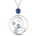 18k White Gold 8 3/5ct TGW Blue Topaz 17.5-inch Necklace