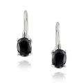Glitzy Rocks Sterling Silver Sapphire Dangle Earrings (3 1/5ct TGW)