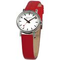 Mondaine Women's 'Evo' Stainless Steel Red Leather Watch