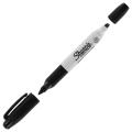 Sharpie Super Twin Tip Fine Point & Chisel Tip Black Marker (Pack of 12)