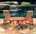 Vifah Eucalyptus Wood 3-piece Outdoor Dining Set