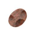 Red Brecciated Jasper Wavy Oval Focal Pendant 41mm